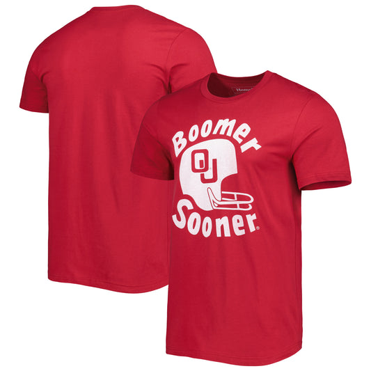 Men's Homefield Heathered Crimson Oklahoma Sooners Boomer Vintage T-Shirt