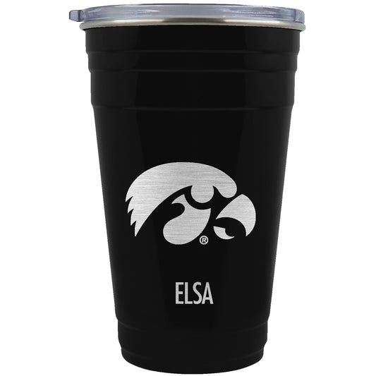 Iowa Hawkeyes Team Logo 22oz. Personalized Tailgater Travel Tumbler