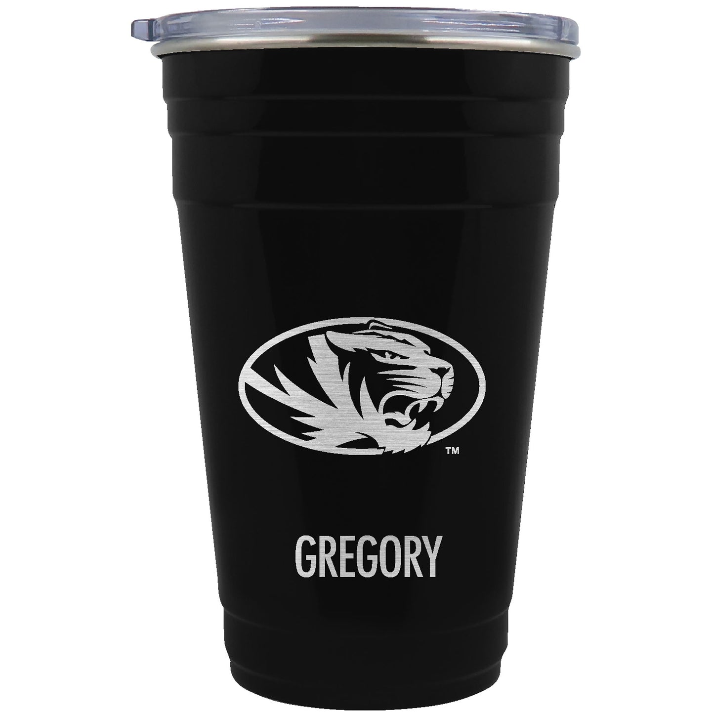 Missouri Tigers Team Logo 22oz. Personalized Tailgater Travel Tumbler