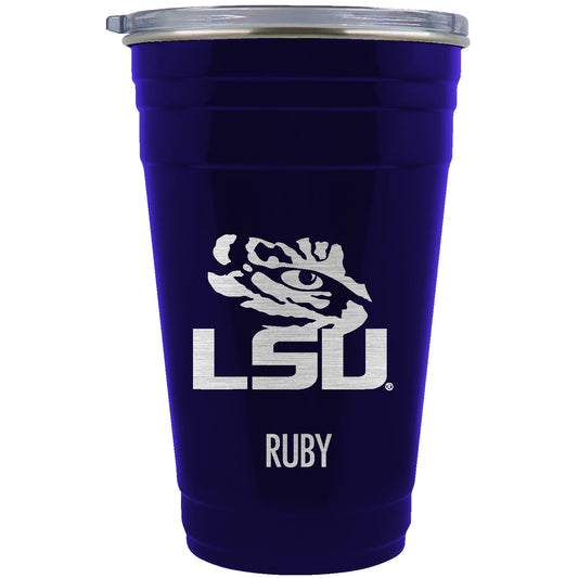 LSU Tigers Team Logo 22oz. Personalized Tailgater Travel Tumbler