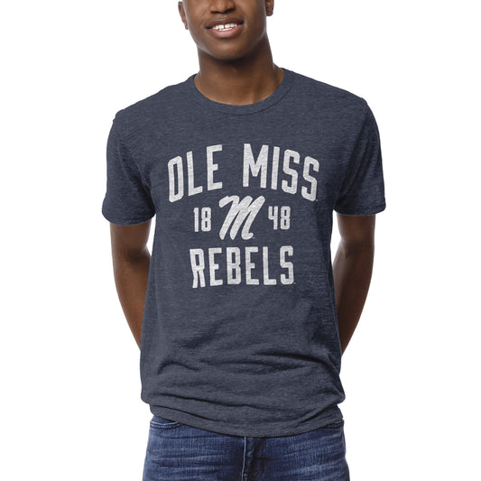 Men's League Collegiate Wear Heather Navy Ole Miss Rebels 1274 Victory Falls T-Shirt