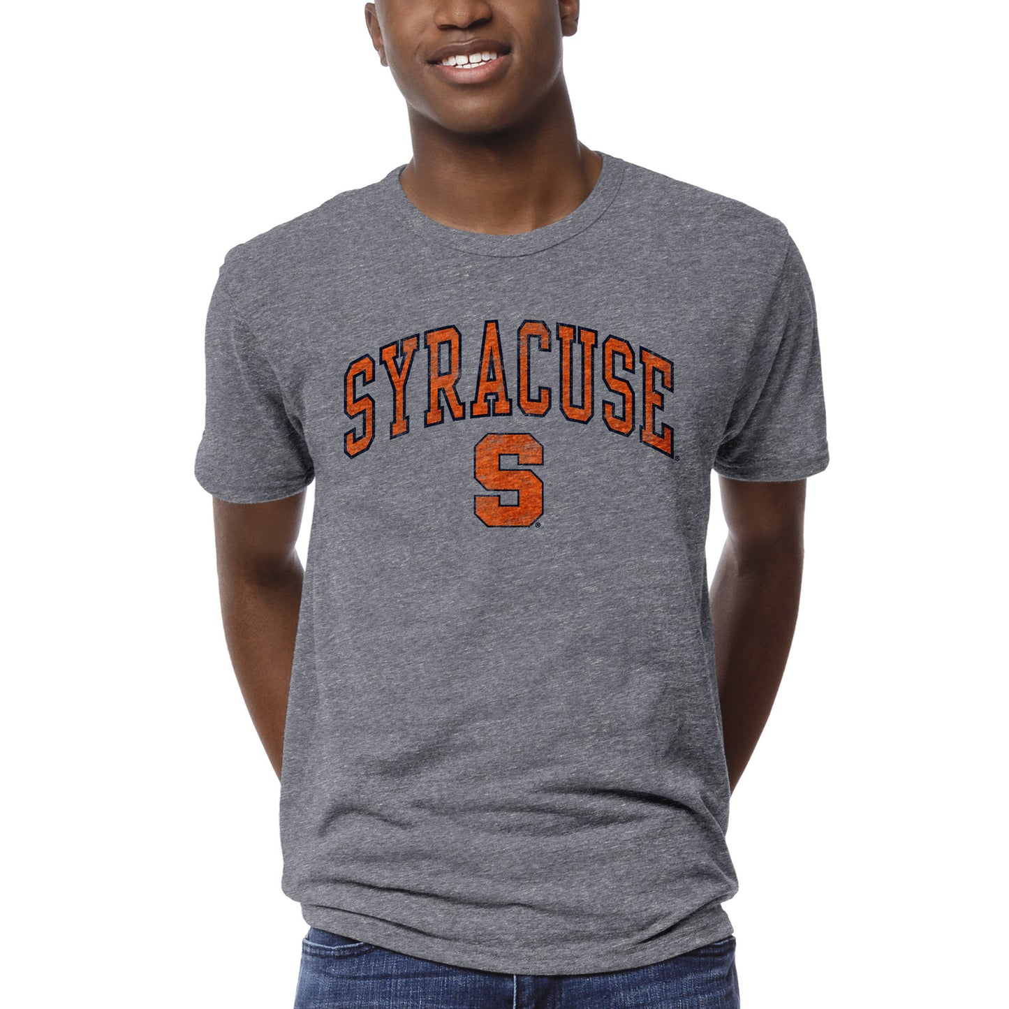 Men's League Collegiate Wear Heather Gray Syracuse Orange 1965 Victory Falls T-Shirt