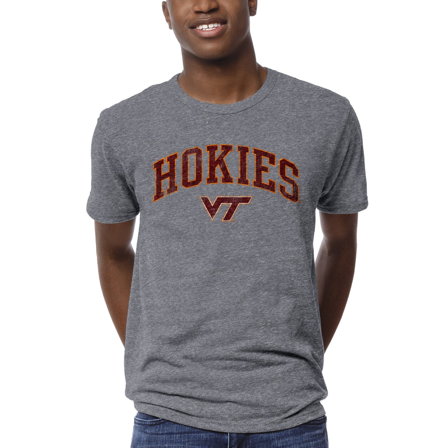 Men's League Collegiate Wear Heather Gray Virginia Tech Hokies 1965 Victory Falls T-Shirt