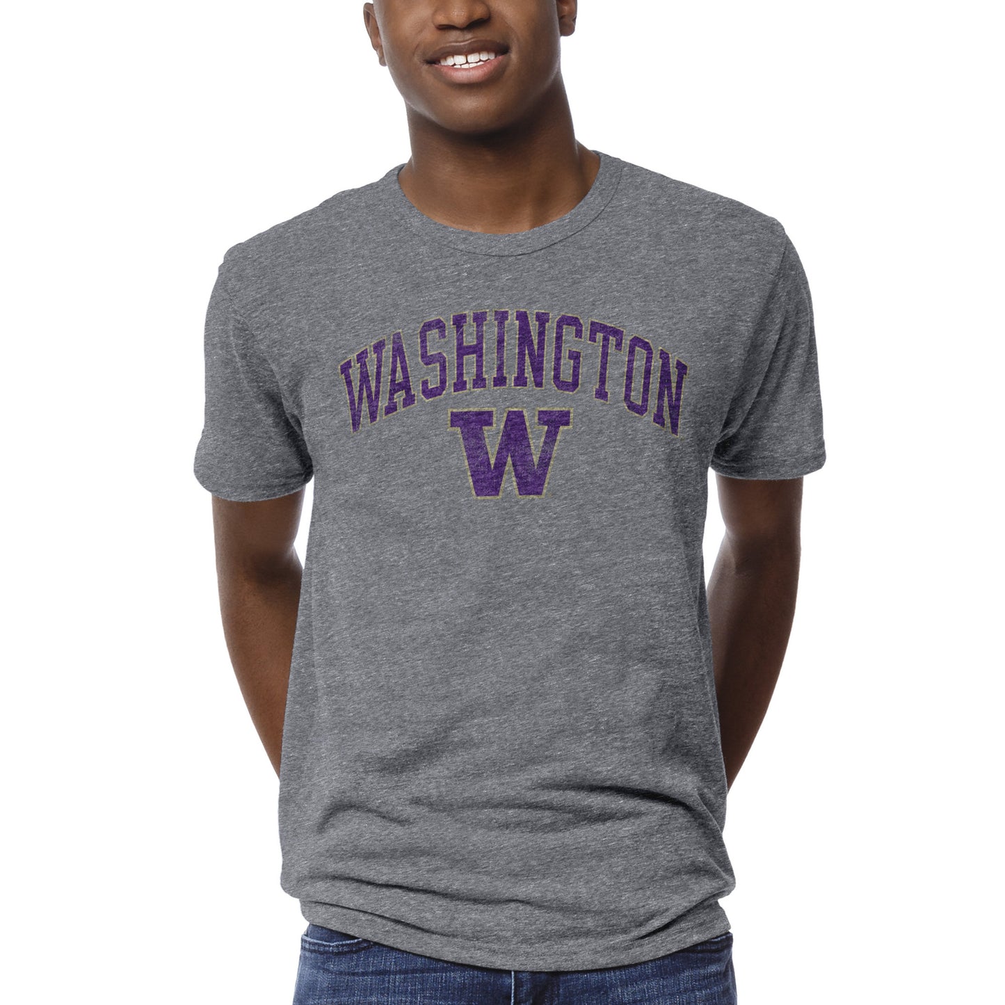 Men's League Collegiate Wear Heather Gray Washington Huskies 1965 Victory Falls T-Shirt