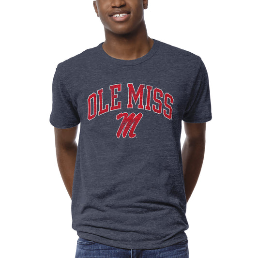 Men's League Collegiate Wear Heather Navy Ole Miss Rebels 1965 Victory Falls T-Shirt