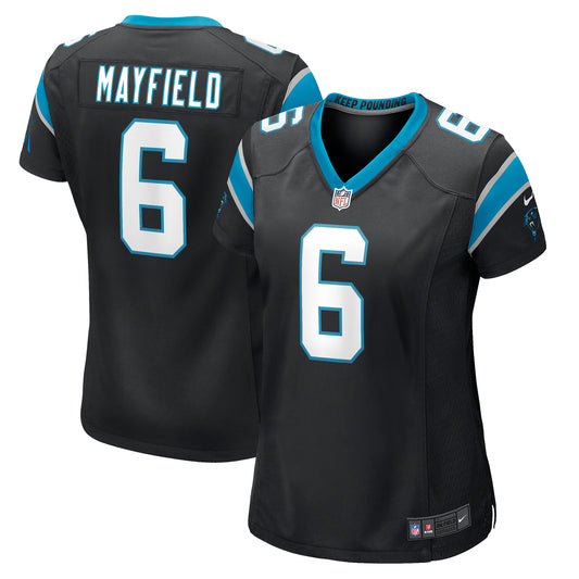 Women's Nike Baker Mayfield Black Carolina Panthers Home Player Game Jersey