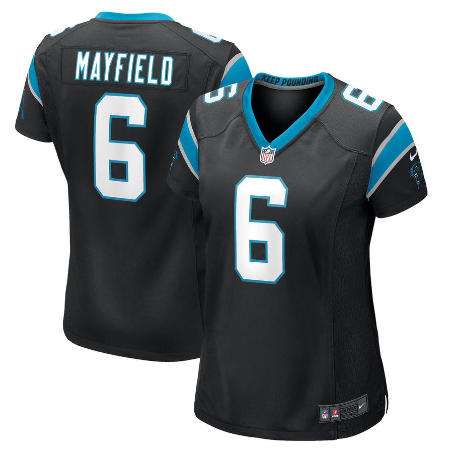 Women's Nike Baker Mayfield Black Carolina Panthers Home Player Game Jersey