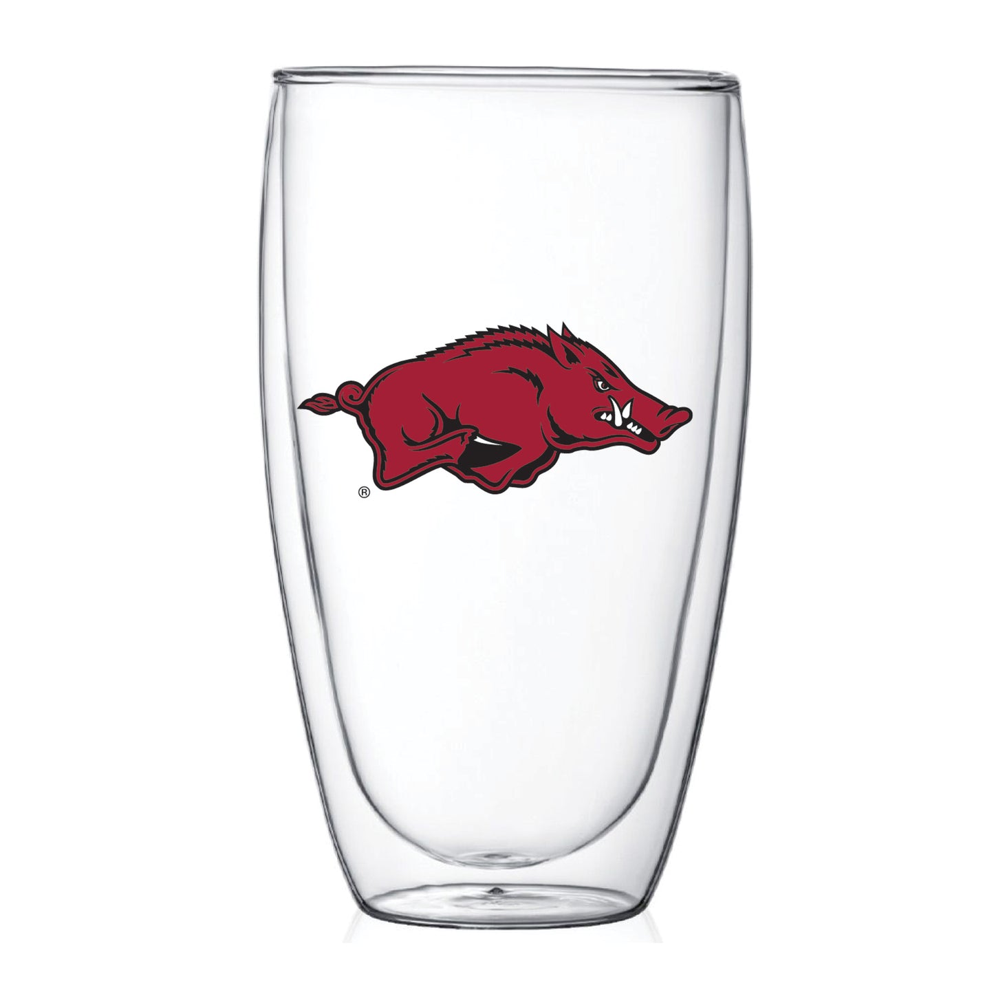 Arkansas Razorbacks 15oz. Double Wall Thermo Glass