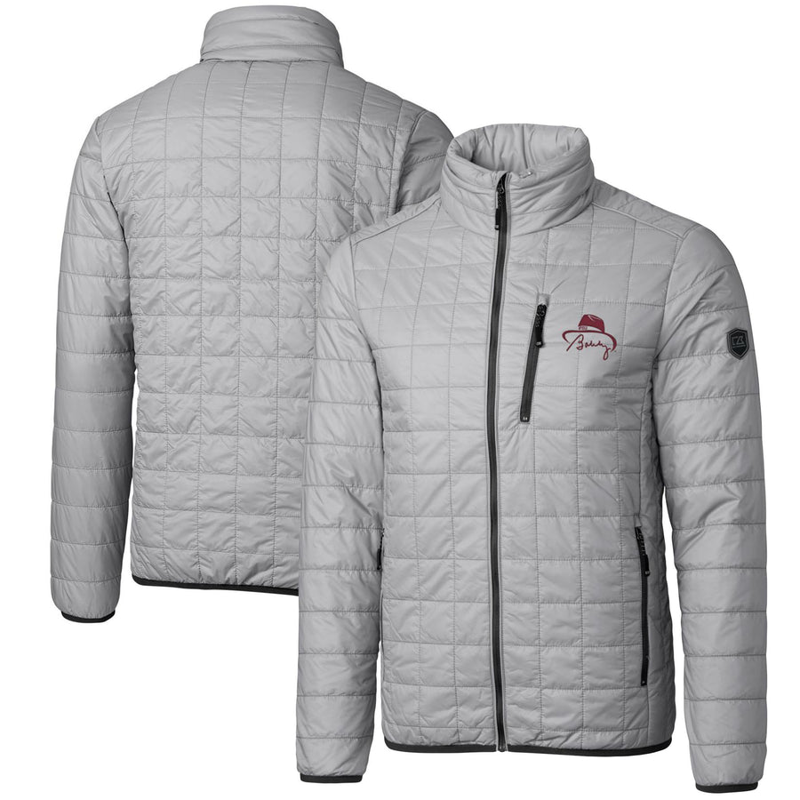 Men's Cutter & Buck Bobby Bowden Gray Florida State Seminoles Big & Tall Rainier Eco Insulated Full-Zip Puffer Jacket