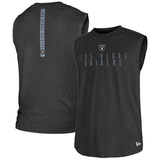 Men's New Era Black Las Vegas Raiders Team Muscle Tank Top