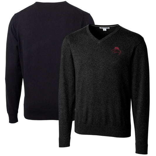 Men's Cutter & Buck Bobby Bowden Black Florida State Seminoles Lakemont Tri-Blend V-Neck Pullover Sweater