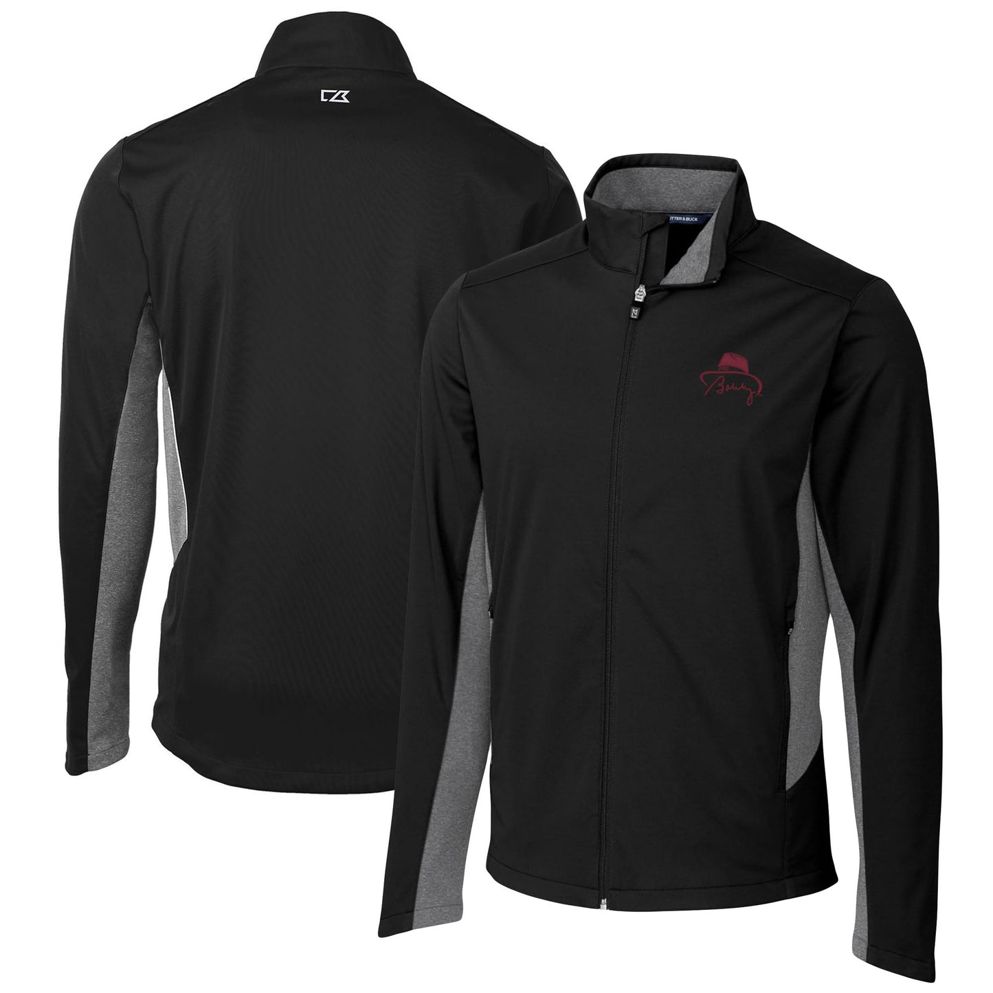 Men's Cutter & Buck Bobby Bowden Black Florida State Seminoles Navigate Softshell Full-Zip Jacket