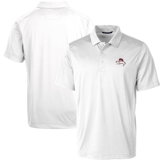 Men's Cutter & Buck Bobby Bowden White Florida State Seminoles Prospect Textured Stretch DryTec Polo