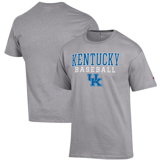 Men's Champion Gray Kentucky Wildcats Baseball Stack T-Shirt