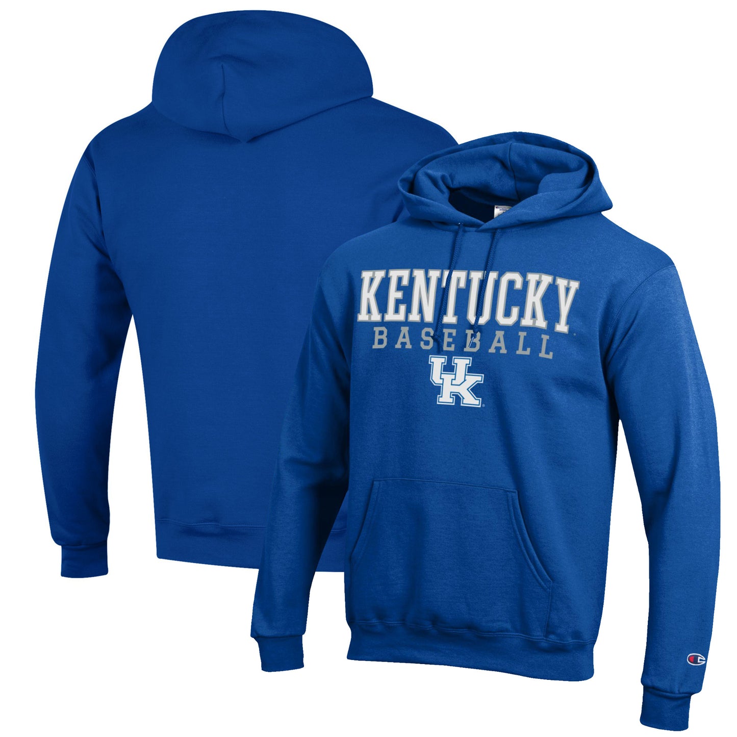Men's Champion Royal Kentucky Wildcats Baseball Stack Pullover Hoodie