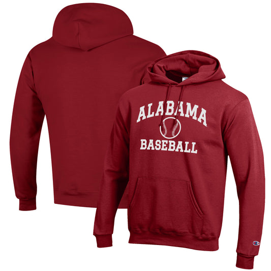 Men's Champion Crimson Alabama Crimson Tide Baseball Icon Pullover Hoodie