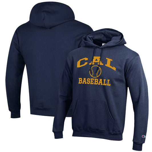 Men's Champion Navy Cal Bears Baseball Icon Pullover Hoodie