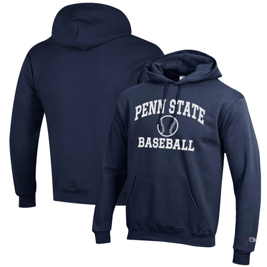 Men's Champion Navy Penn State Nittany Lions Baseball Icon Pullover Hoodie