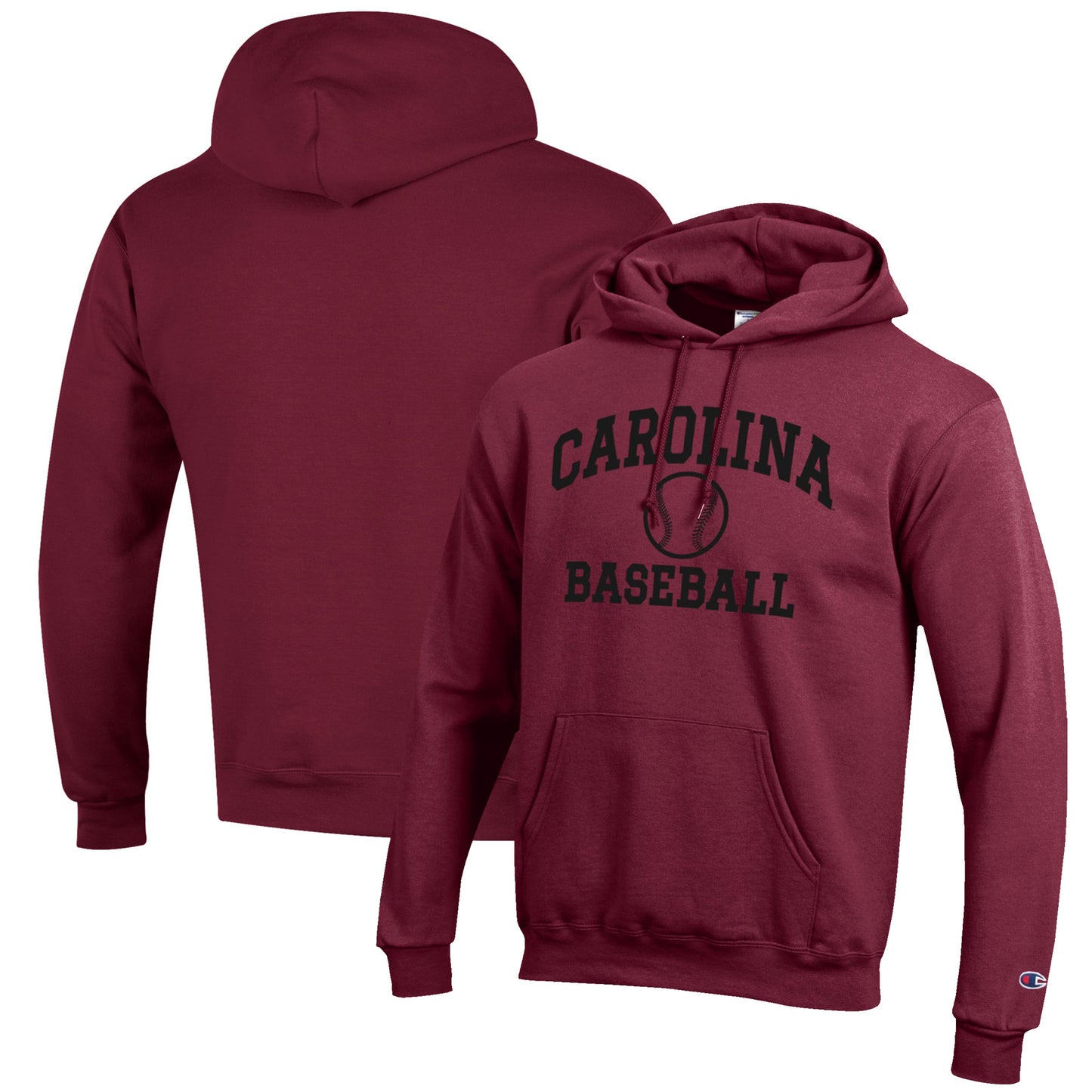 Men's Champion Garnet South Carolina Gamecocks Baseball Icon Pullover Hoodie