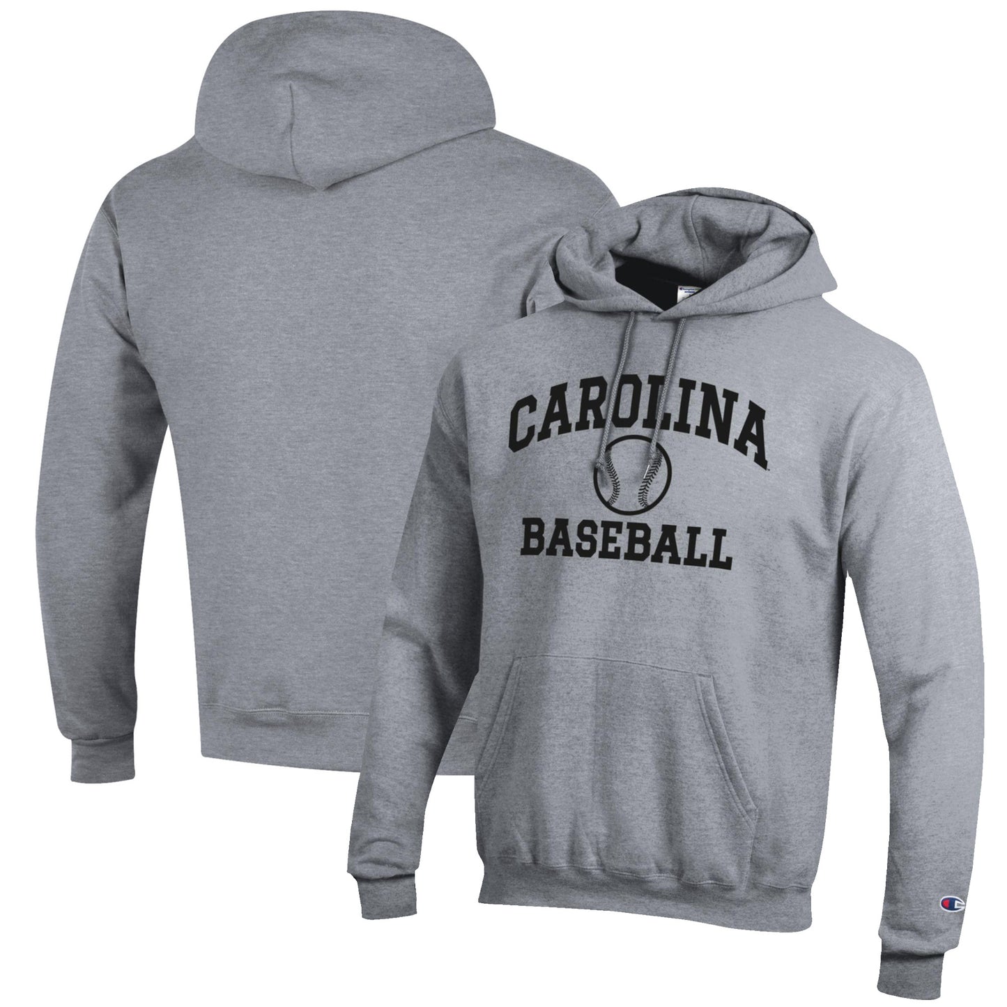 Men's Champion Gray South Carolina Gamecocks Baseball Icon Pullover Hoodie