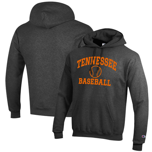 Men's Champion Charcoal Tennessee Volunteers Baseball Icon Pullover Hoodie