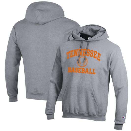 Men's Champion Gray Tennessee Volunteers Baseball Icon Pullover Hoodie