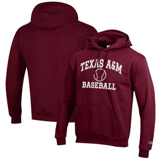 Men's Champion Maroon Texas A&M Aggies Baseball Icon Pullover Hoodie