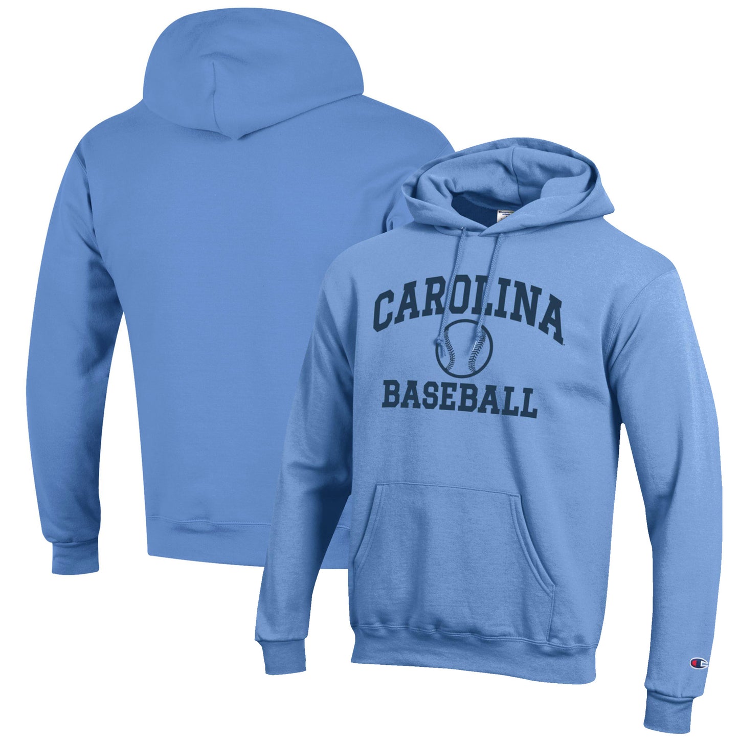 Men's Champion Carolina Blue North Carolina Tar Heels Baseball Icon Pullover Hoodie