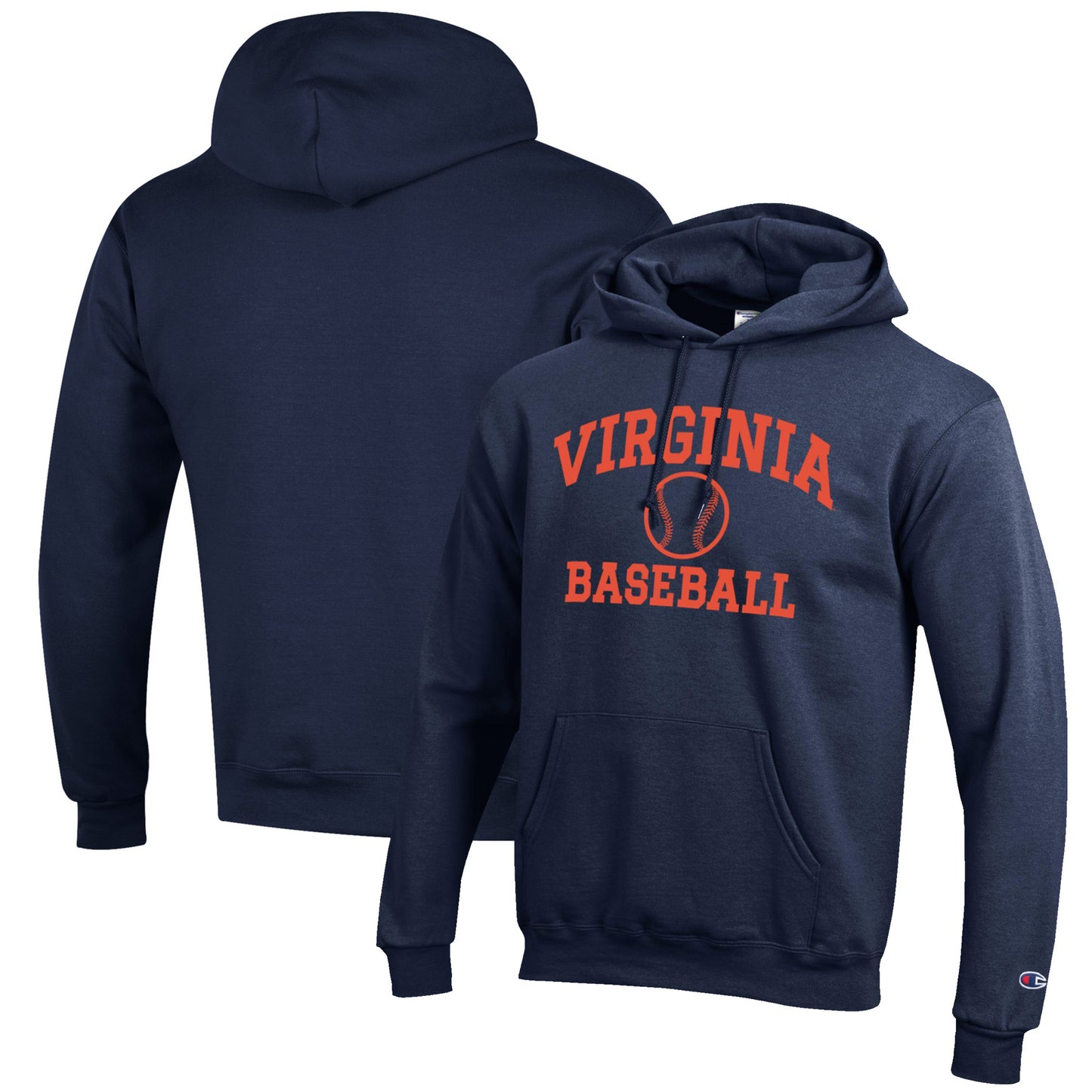 Men's Champion Navy Virginia Cavaliers Baseball Icon Pullover Hoodie