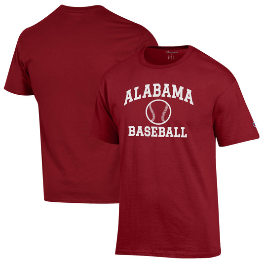 Men's Champion Crimson Alabama Crimson Tide Baseball Icon T-Shirt