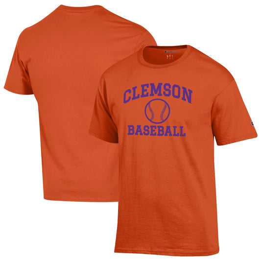 Men's Champion Orange Clemson Tigers Baseball Icon T-Shirt