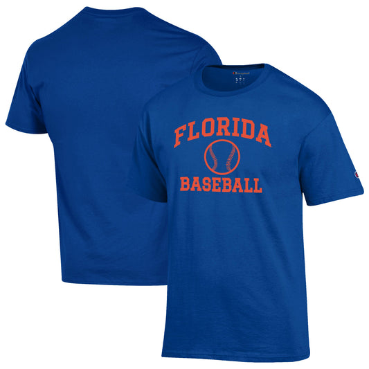 Men's Champion Royal Florida Gators Baseball Icon T-Shirt