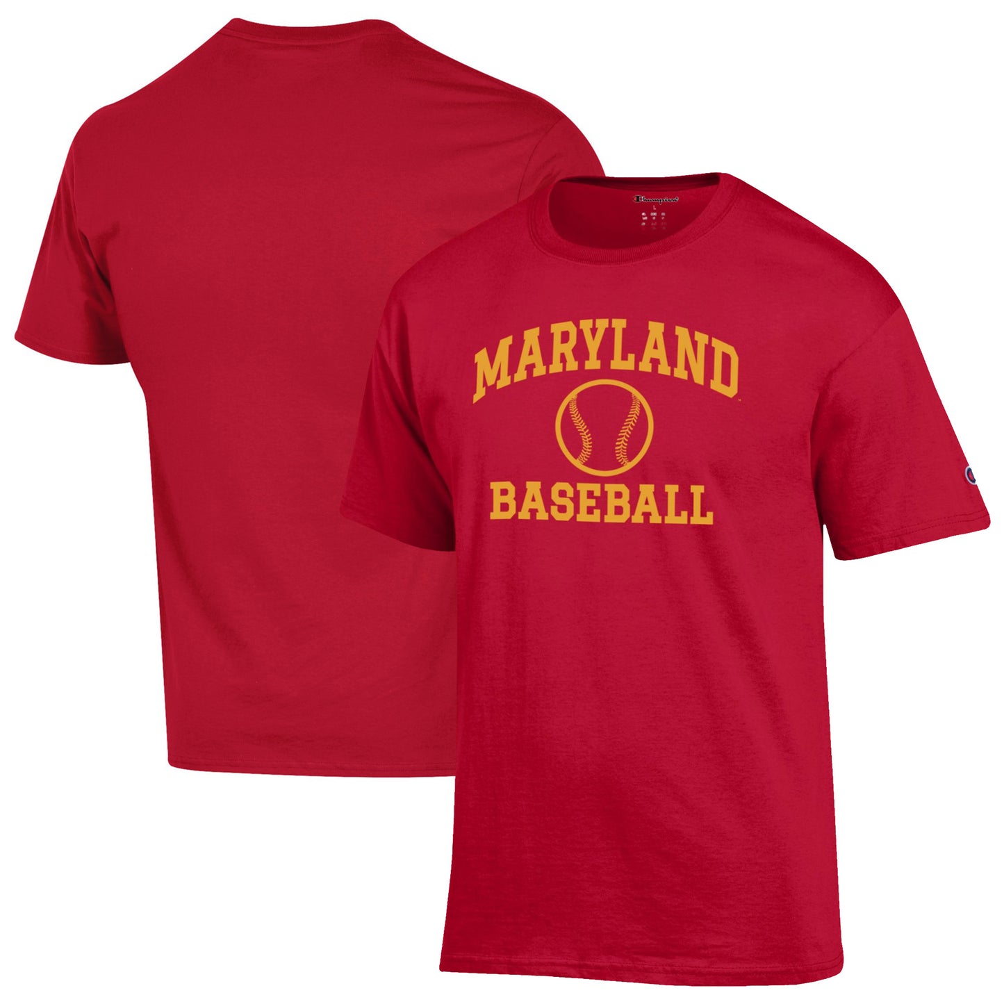 Men's Champion Red Maryland Terrapins Baseball Icon T-Shirt