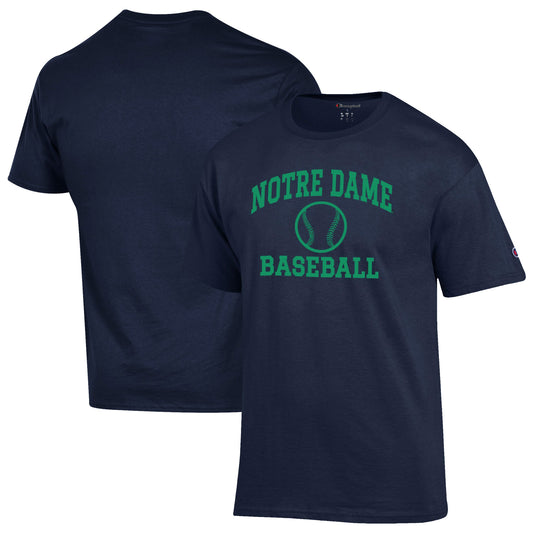 Men's Champion Navy Notre Dame Fighting Irish Baseball Icon T-Shirt