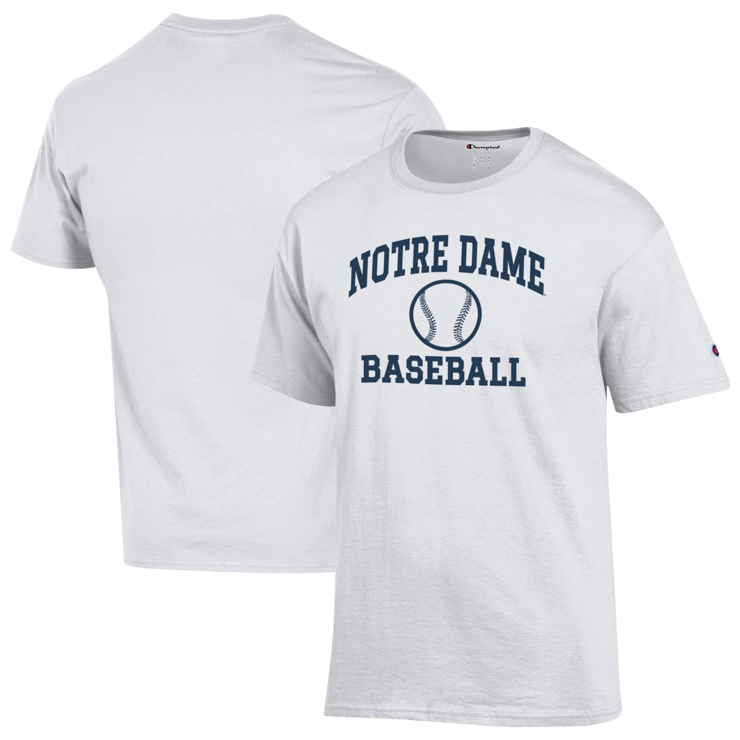 Men's Champion White Notre Dame Fighting Irish Baseball Icon T-Shirt