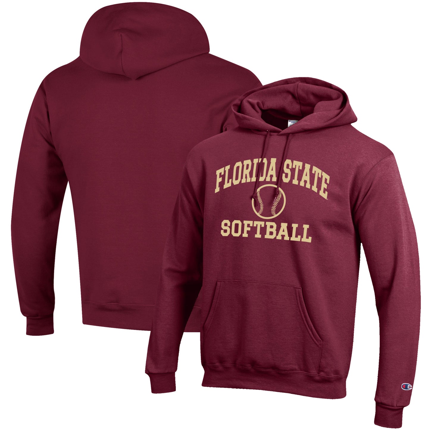 Men's Champion Garnet Florida State Seminoles Softball Icon Pullover Hoodie