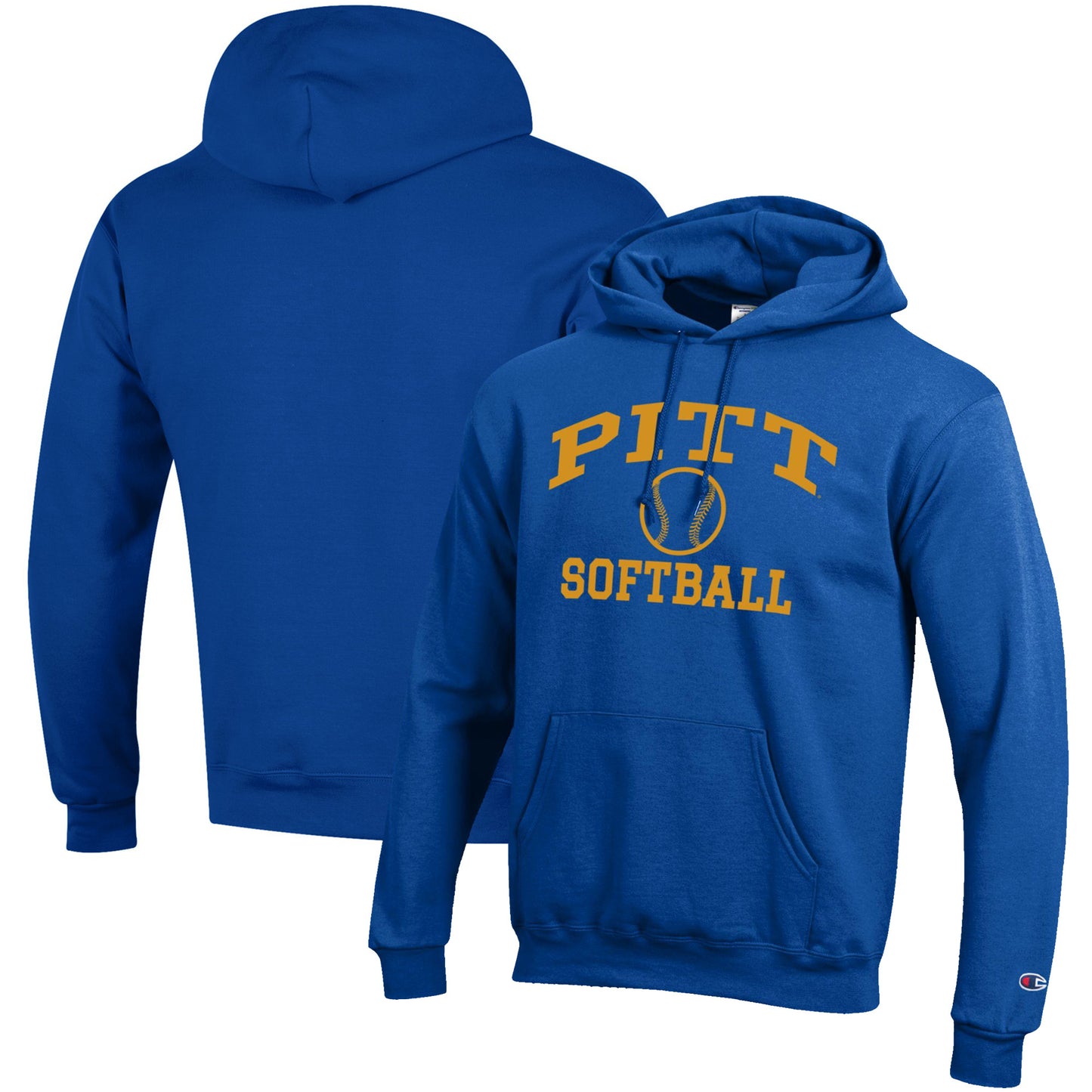 Men's Champion Royal Pitt Panthers Softball Icon Pullover Hoodie