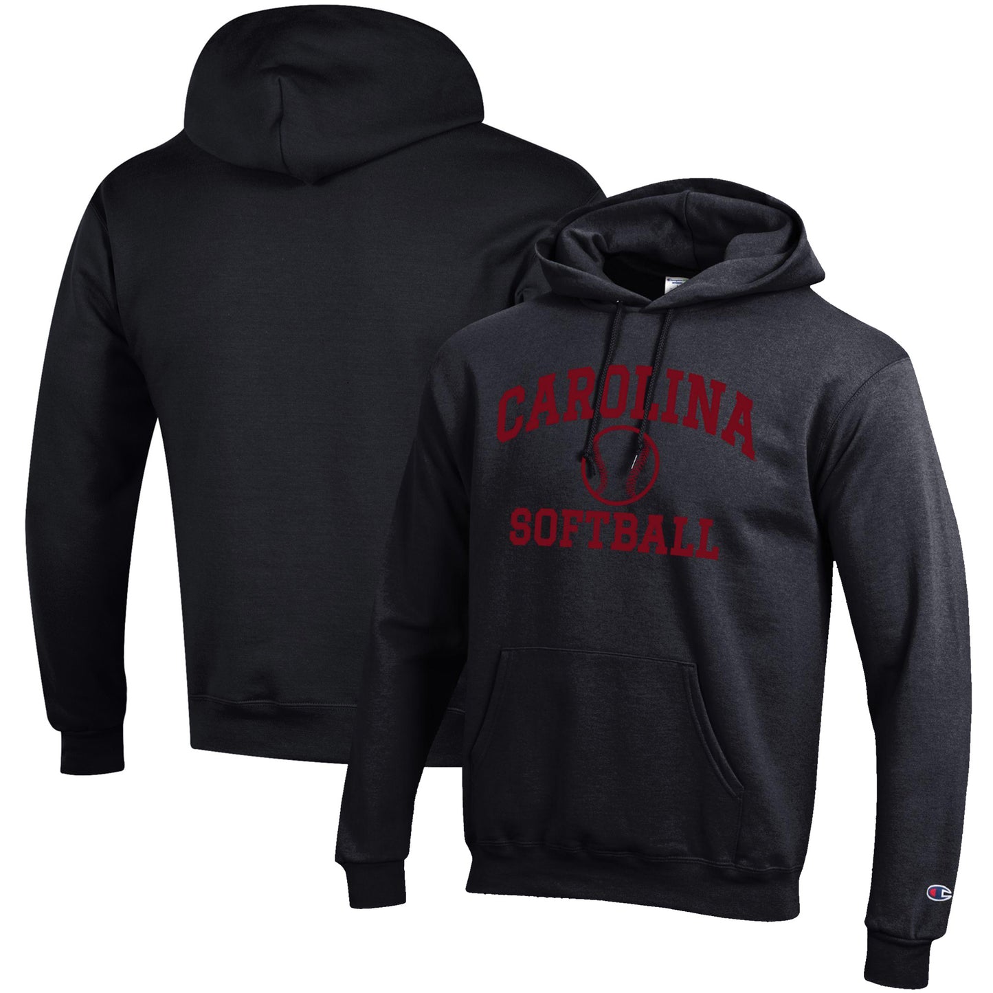 Men's Champion Black South Carolina Gamecocks Softball Icon Pullover Hoodie