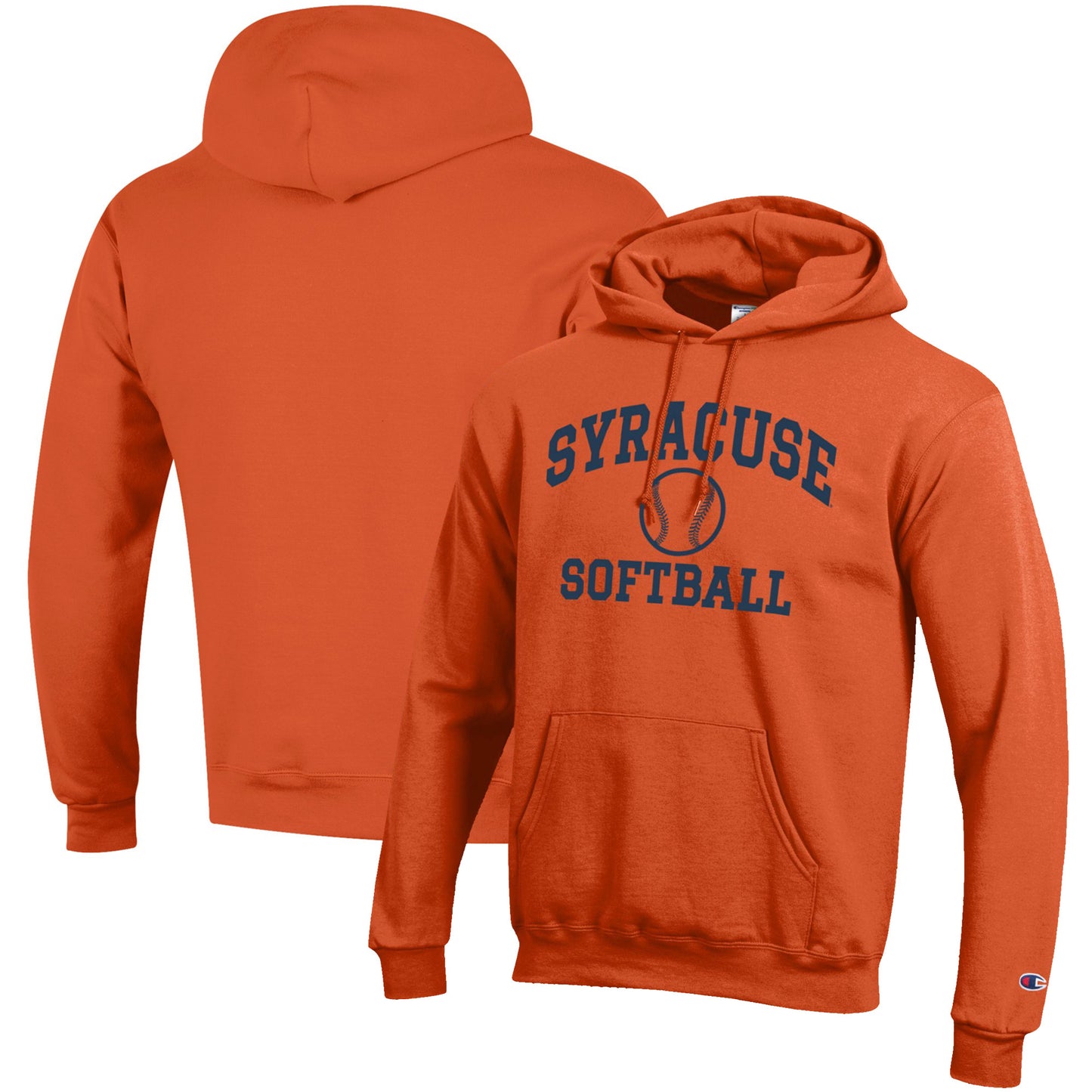 Men's Champion Orange Syracuse Orange Softball Icon Pullover Hoodie