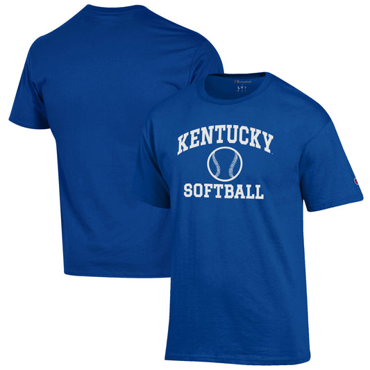 Men's Champion Royal Kentucky Wildcats Softball Icon T-Shirt