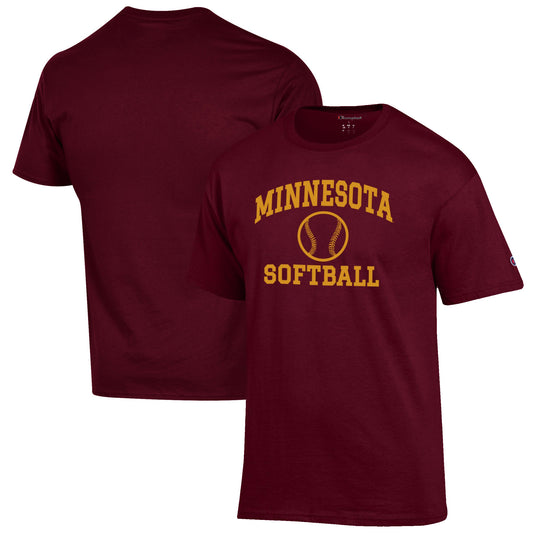 Men's Champion Maroon Minnesota Golden Gophers Softball Icon T-Shirt