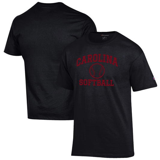 Men's Champion Black South Carolina Gamecocks Softball Icon T-Shirt