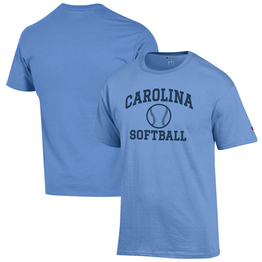 Men's Champion Carolina Blue North Carolina Tar Heels Softball Icon T-Shirt
