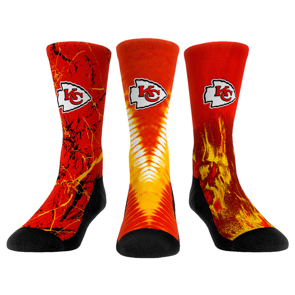 Unisex Rock Em Socks Kansas City Chiefs 3-Pack Crew Socks Set