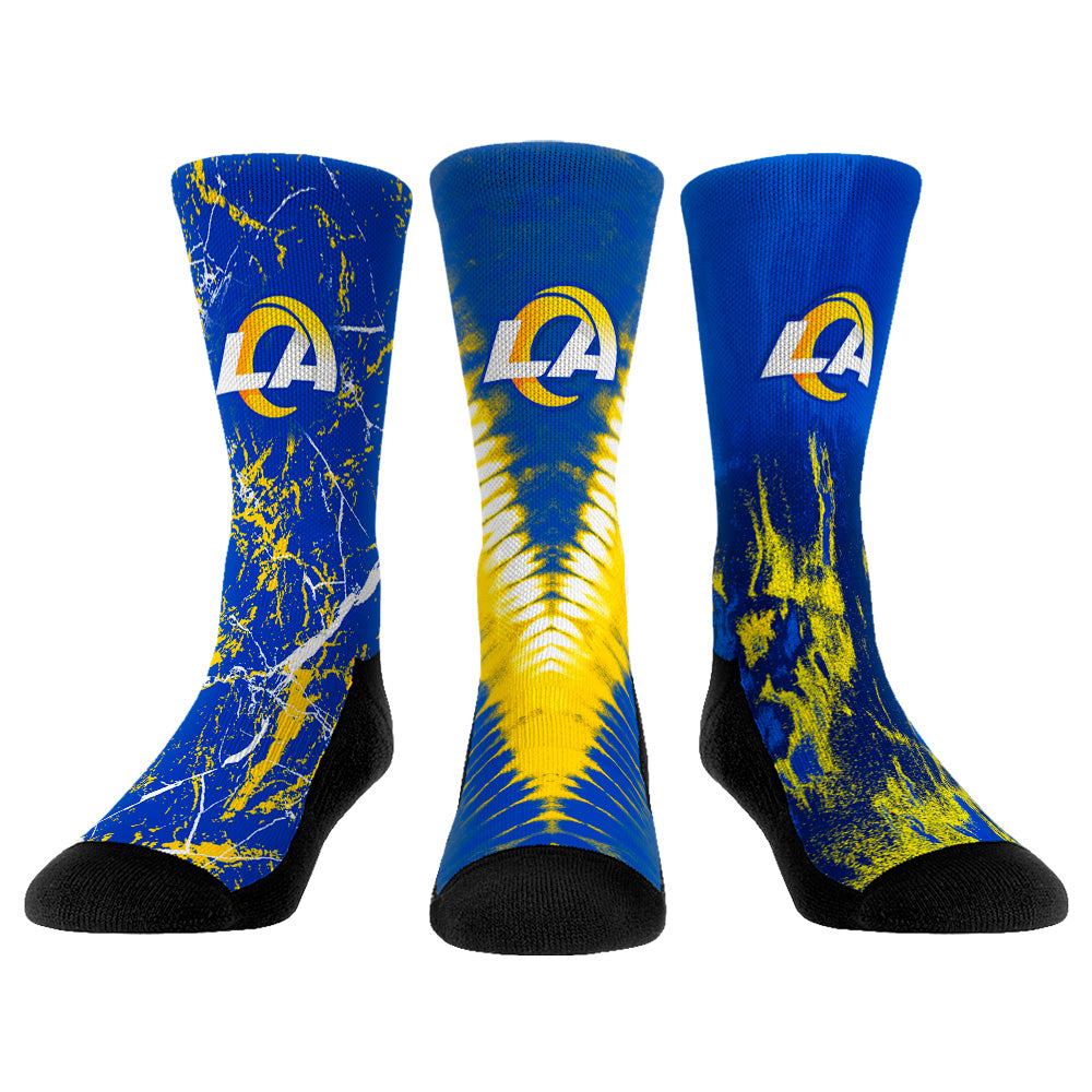 Unisex Rock Em Socks Los Angeles Rams 3-Pack Crew Socks Set