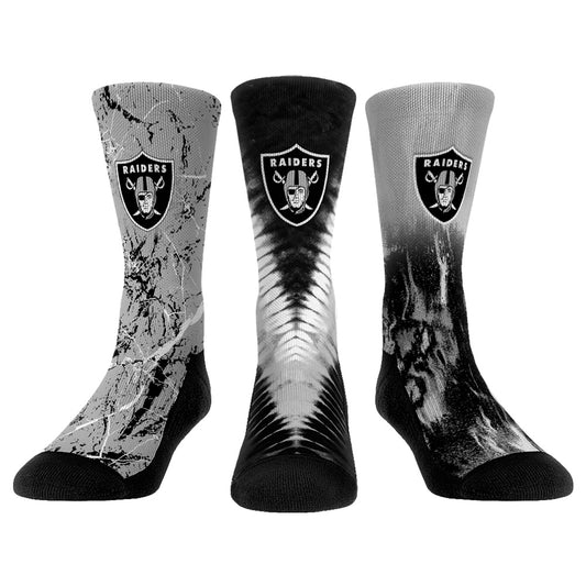 Youth Rock Em Socks Las Vegas Raiders 3-Pack Crew Socks Set