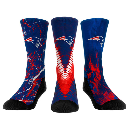 Youth Rock Em Socks New England Patriots 3-Pack Crew Socks Set