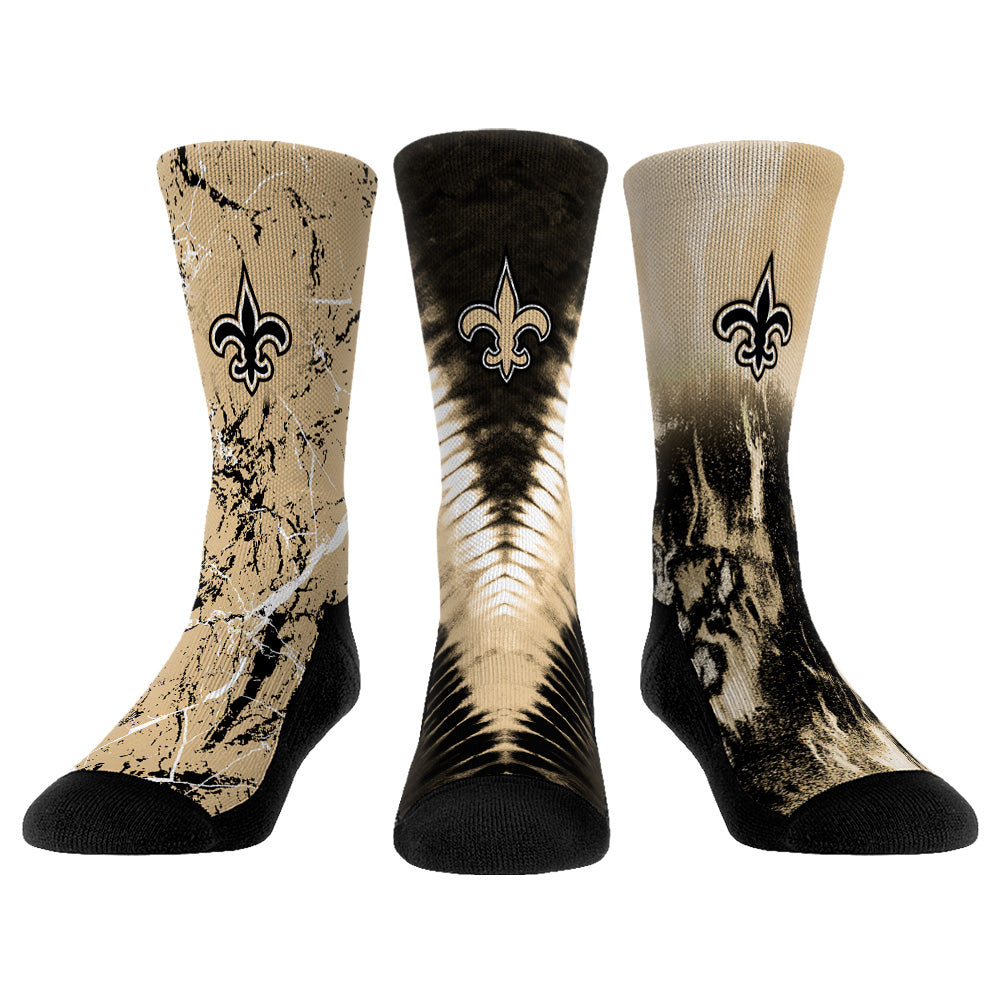 Youth Rock Em Socks New Orleans Saints 3-Pack Crew Socks Set