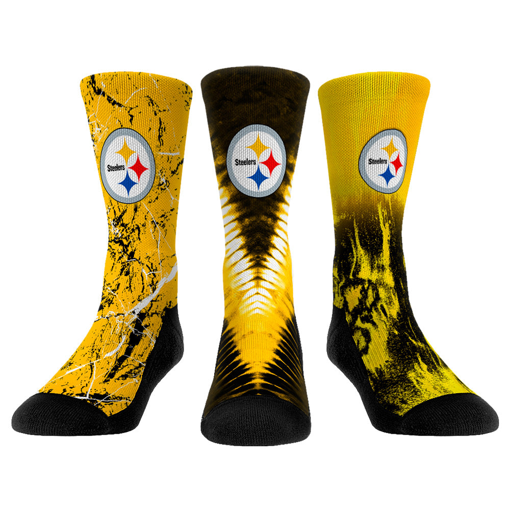 Youth Rock Em Socks Pittsburgh Steelers 3-Pack Crew Socks Set