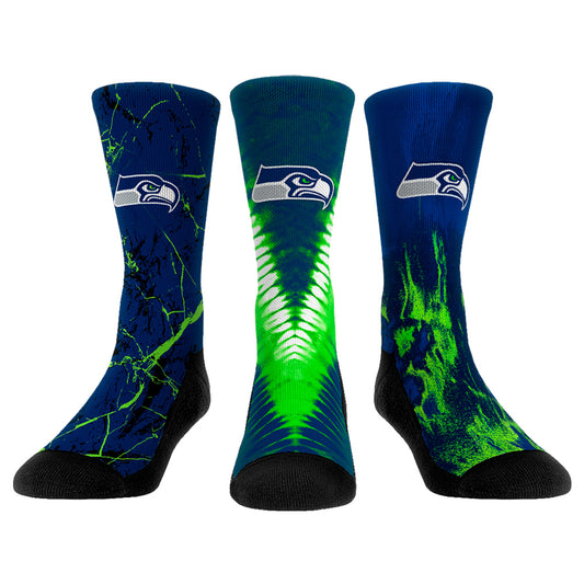 Youth Rock Em Socks Seattle Seahawks 3-Pack Crew Socks Set